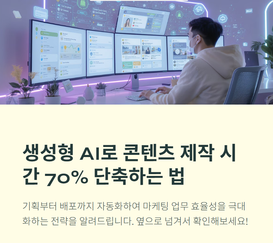 생성형 AI로 콘텐츠 제작 자동화하기: 기획부터 배포까지 한 번에 끝내는 전략